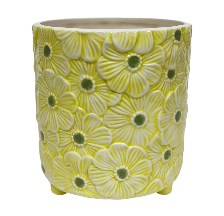 Pot Floral Embossed