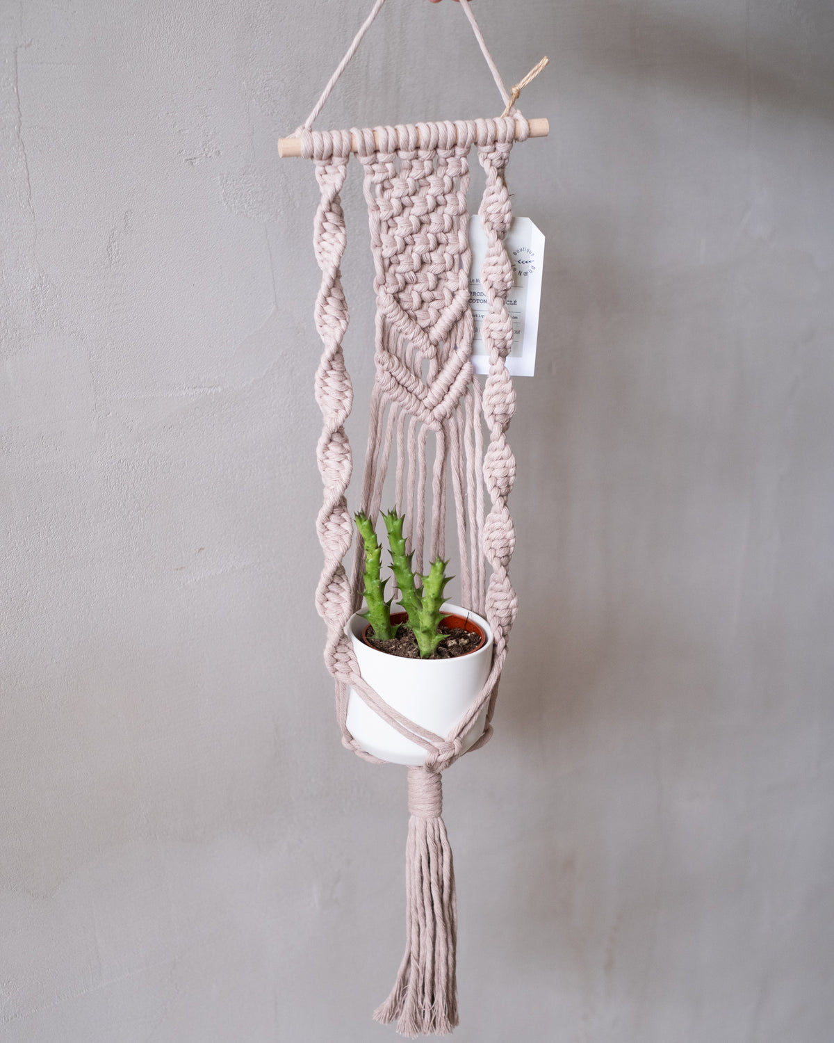 Jardinière en macramé « La spontanée »