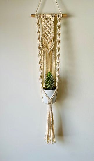 Jardinière en macramé « La spontanée »